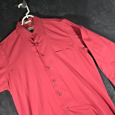 Camisa de vestir Van Heusen sin arrugas manga larga abotonada oficina para hombre 16 Foto 1 de 4