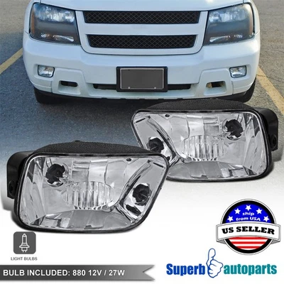 Fits 2002-2009 Chevy Trailblazer 2003-2008 Isuzu Ascender Bumper Fog Lights Pair Foto 1 de 4