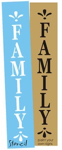 Joanie STENCIL Family Vertical Format Country Farmhouse Porch DIY Craft Signs - Picture 1 of 4