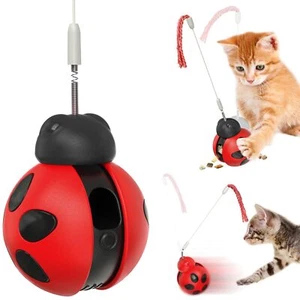 KONOATOR Cat Treat Dispenser Toy Rolling Wobble Design with Spring Teaser Wan... - Picture 1 of 6