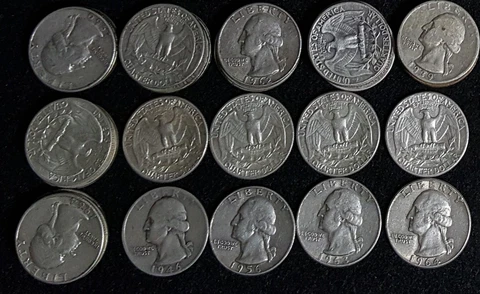 90% Silver Coin Lot, Pre 1965 Washington Quarters ,  Choose How Many Cover