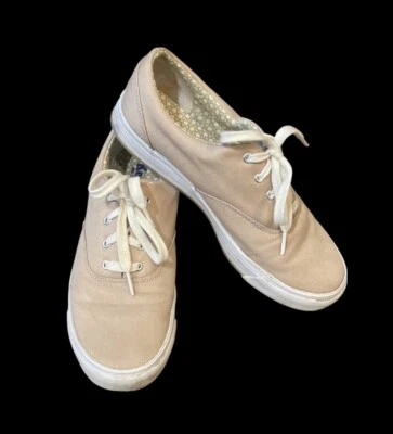 Keds Shoes Women's 8.5 Tan Canvas Comfort Low Lace Up Casual Sneaker Walking - Image 1 of 4