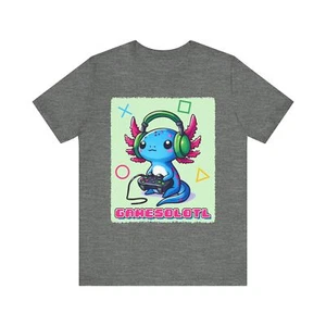 Süßes Gamer Axolotl Tee - Unisex T-Shirt - Bild 1 von 53