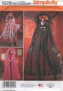 Simplicity Sewing Pattern 1029 Costume Cloak or Cape with Big Ruched Hood New - Picture 1 of 14