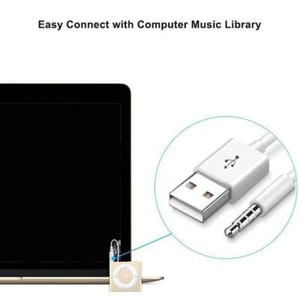 USB Charger Data Sync Cable Lead For 3rd /4th /5th Shuffle Gen iPod H9N8 - Picture 1 of 7