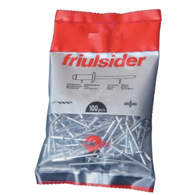 cf 100 pz di rivetti in alluminio testa tonda Ø 4,8x12 mm rivetto di fissaggio - Immagine 1 di 2