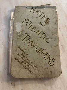 THOS COOK & SON NOTES FOR ATLANTIC TRAVELLERS 1900 ILLUSTRATIONS MAPS STRING TIE - Picture 1 of 4