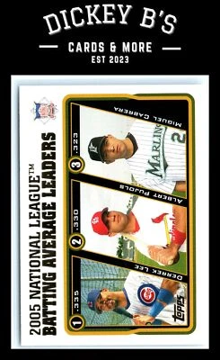2005 Topps Updates & Highlights #UH142 Lee / Pujols / Cabrera - Image 1 of 2