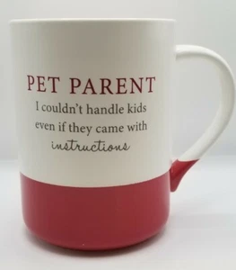 Taza de café para padres mascotas taza roja y blanca nueva - Imagen 1 de 4