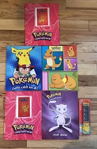 ❤️6 Lot- 1999 Nintendo Pokemon Folder Holographic Pikachu & pencil set - Picture 1 of 16