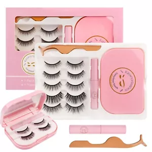 Kit Delineador y Pestañas Magnético 3D 10D Aspecto Natural Wispy No Necesita Pegamento - Imagen 1 de 5