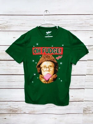 A Christmas Story T-Shirt Sz L Green Ralphie Oh Fudge Cotton Blend Short Sleeve  Foto 1 de 4