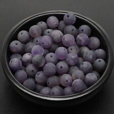 Wholesale Lot Natural Matte Frosted Gemstone Round Loose Beads 4mm 6mm 8mm 10mm