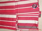 Bold Red Beige and Black Stripe Eyelet Curtains 66 x 72 Unlined