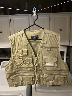 Nuevo Chaleco de Bolsillo de Pescador con Mosca Crystal River Talla XL Tostado-Beige Foto 1 de 4