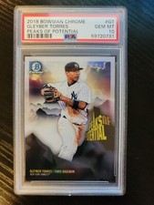 2018 Bowman Chrome GLEYBER TORRES Peaks of Potential #GT PSA 10 New York Yankees
