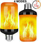 4Tlg E27 E14 LED Licht Fackel Feuer Lampe Flammen Effekt Glhbirne Flacker Birne
