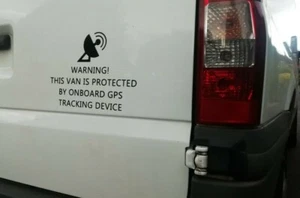 VAN Warning Protection Stickers On Board GPS tracking Car Van Sticker Decal - Picture 1 of 5