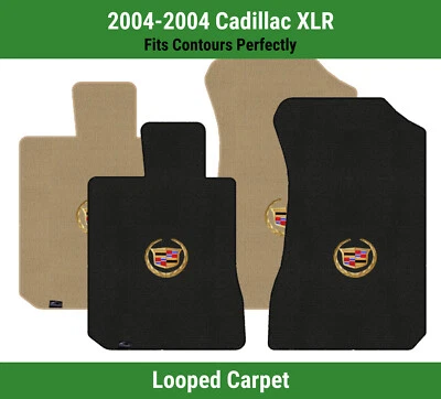 Alfombrillas delanteras Lloyd Classic Loop para Cadillac XLR '04 con escudo Cadillac dorado Foto 1 de 4