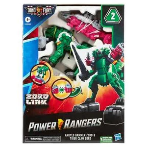 Power Rangers Dino Fury Zord Link Anklyo Hammer & Tiger Claw Zord Set | Hasbro, - Bild 1 von 9