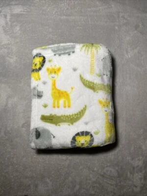 Baby Elements 毛毯长颈鹿河马狮子大象野生动物园动物柔软可爱 — 第 1/4 张图片