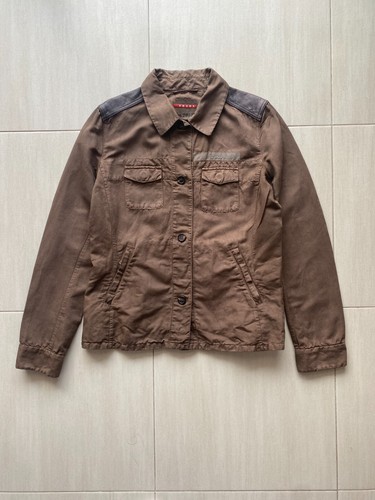 Giacca Vintage Prada Pelle Patch Donna L