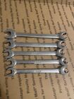 Vintage Snap on RXSM605 5 Piece Metric Open End/Flare Nut Wrench Set 10-14mm