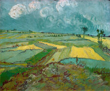 van gogh oil painting Canvas Print -Wheat Fields at Auvers Under Clouded Sky