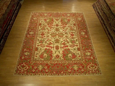  8 x 10 Handmade High Quality Afghan Caucasian Rug _Veggie Dyes Hand Spun Wool - Image 1 of 4
