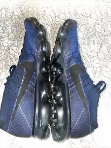 Size 11.5 Nike Air VaporMax Flyknit Shoes Mens Midnight College Navy 849558-400 - Picture 1 of 11