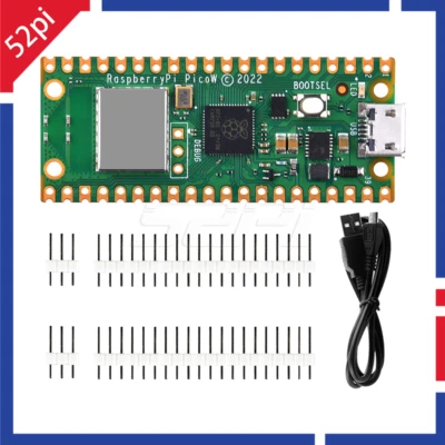 Raspberry Pi Pico W with Header，RPI Pico Wireless Development Board - Image 1 of 3