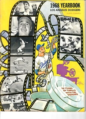 1968 Los Angeles Dodgers Yearbook Drysdale Lefebvre Lasorda Snider Sutton - Image 1 of 4