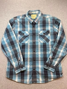 American Eagle Shirt Mens XXL 2XL Athletic Fit Blue Plaid Western Rodeo Cowboy - Picture 1 of 11