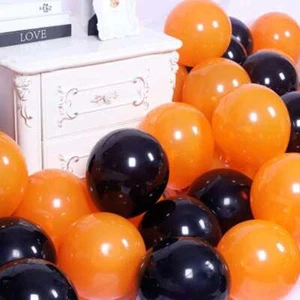 Halloween Black and Orange 5" Party 100 pcs Balloons Halloween Party Decoration - Picture 1 of 3