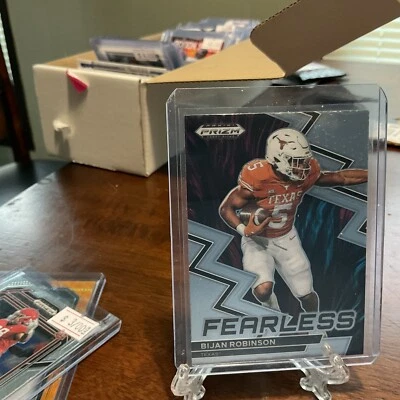 2023 Panini Prizm Draft Picks Fearless #F-21 Bijan Robinson RC Falcons - Image 1 of 2