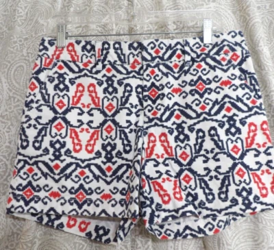 Tommy Hilfiger Pantalón Corto Estampado Azteca Blanco/Negro y Rojo, Talla 4 Foto 1 de 4