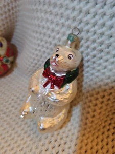 Christopher Radko 5.5” Tall White Polar Bear Vintage Christmas Ornament - Picture 1 of 5