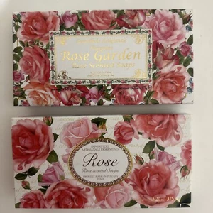Saponificio Artigianale Fiorentino handgefertigte Seife Doppelpack Rose & Rose Garten - Bild 1 von 3