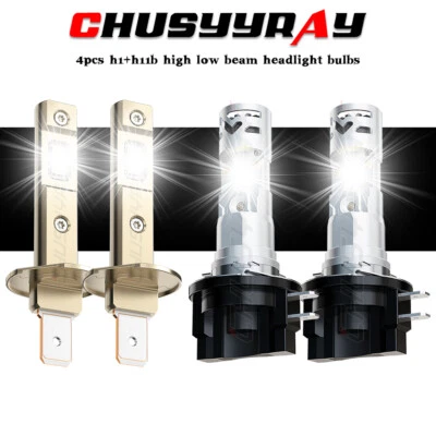 For Kia Forte5 2011 2012 2013 Combo 6000K 4X H1 H11B LED Headlight High Low Bulb - Image 1 of 4