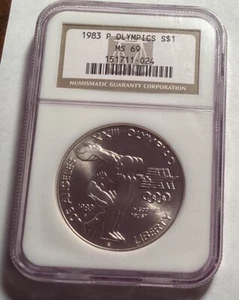 1983 P Olympics Liberty Dollar - Picture 1 of 2