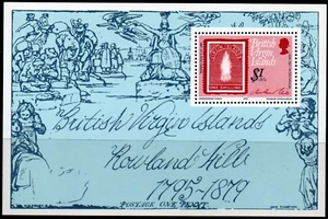 Virgin Islands QE2 1979 "Roland Hill" $1 miniature sheet MNH. - Picture 1 of 1