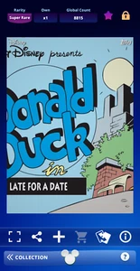 Topps Disney colecciona Donald Duck Day Comic Motion Card Digital Super Rare 2020 - Imagen 1 de 10