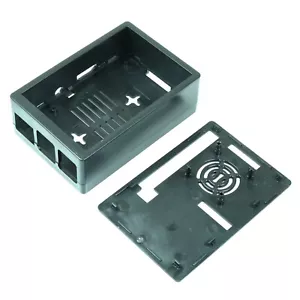 Gehäuse für Raspberry Pi Model B+ / Pi 2 / Pi 3 und 3,5" SPI Display, schwarz - Bild 1 von 6