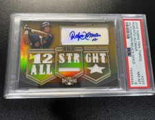 ROBERTO ALOMAR 2010 TRIPLE THREADS GAME USED GOLD JERSEY AUTO /9 PSA 8 PMJS