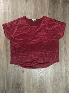 BB Dakota Satin Schlafanzug seidig Loungewear Set burgund Damen groß bequem Gr. XXL - Bild 1 von 6