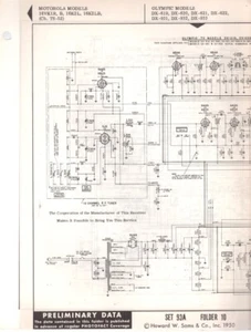 Olympic/Motorola  - TV - Original Service Schematics - 1950 - Picture 1 of 2