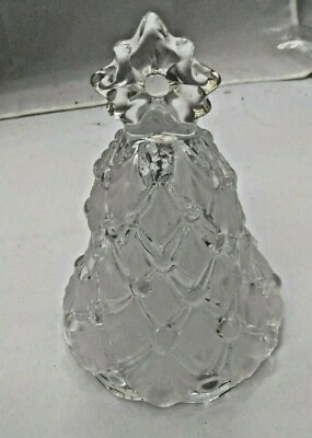 Campana de árbol de Navidad esmerilada cristal alemán Mikasa Winter Dreams Alemania Foto 1 de 4