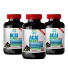 powerful antioxidants - Acai Berry 1200mg 3 Bottles - heart health antioxidants