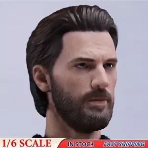 Figuras corporales 1/6 Chris Capitán América cabeza de hombre esculpida F 12" Hot Toys Worldbox - Imagen 1 de 6