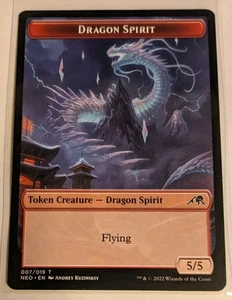 Dragon Spirit Token Mtg Kamigawa: Neon Dynasty Magic The Gathering - Imagen 1 de 1